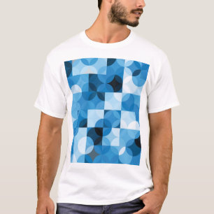 Camiseta Circles Seamless: Resumen de la cosecha azul