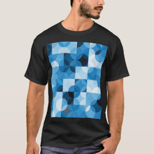 Camiseta Circles Seamless: Resumen de la cosecha azul