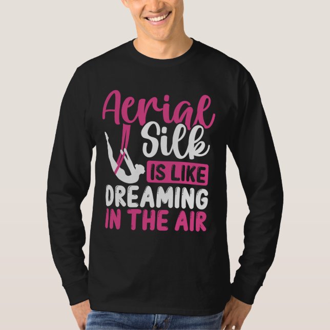 Camiseta Circo aéreo de bailarina de seda aérea aérea (Anverso)