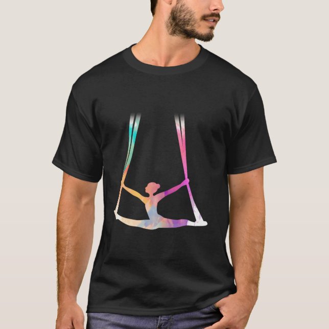 Camiseta Circo aéreo de sedas de yoga (Anverso)