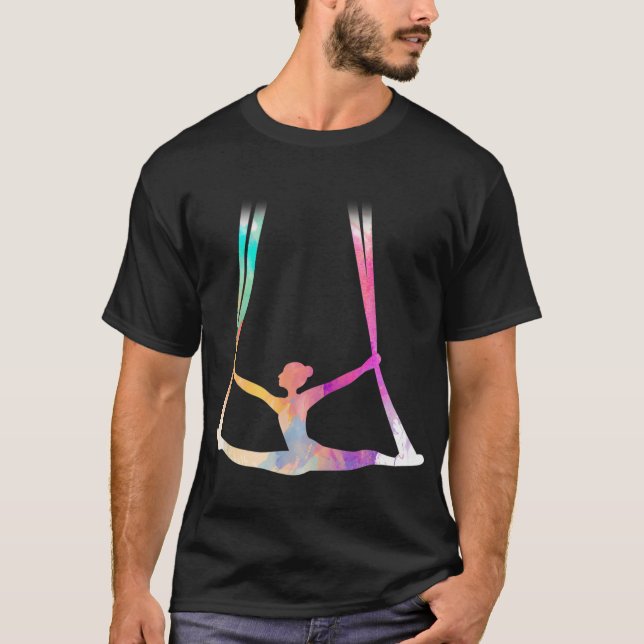 Camiseta Circo aéreo de sedas de yoga (Anverso)