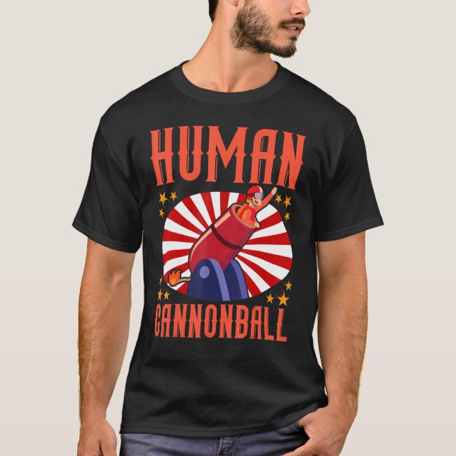 Camiseta Circo de Cannonball Humano y Payaso (Anverso)