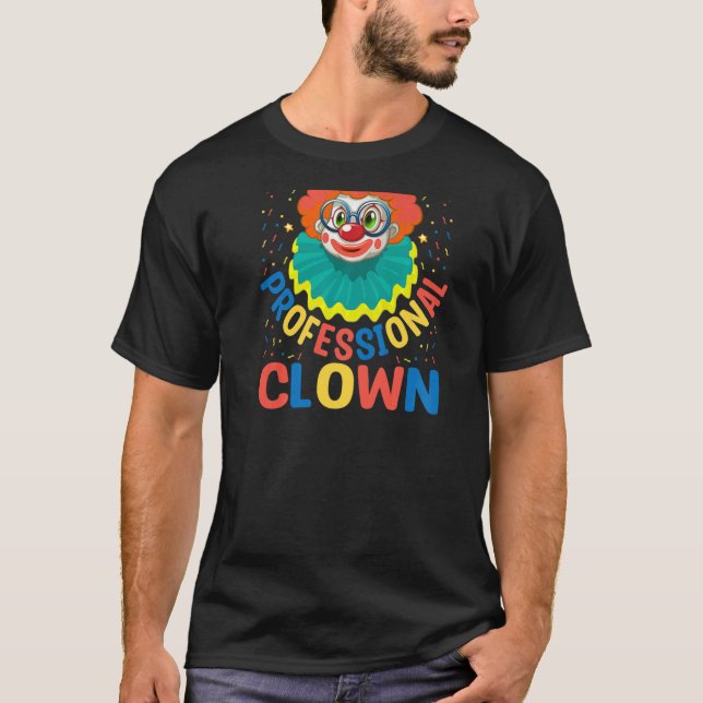 Camiseta Circo de huella trasera de payaso profesional y pa (Anverso)
