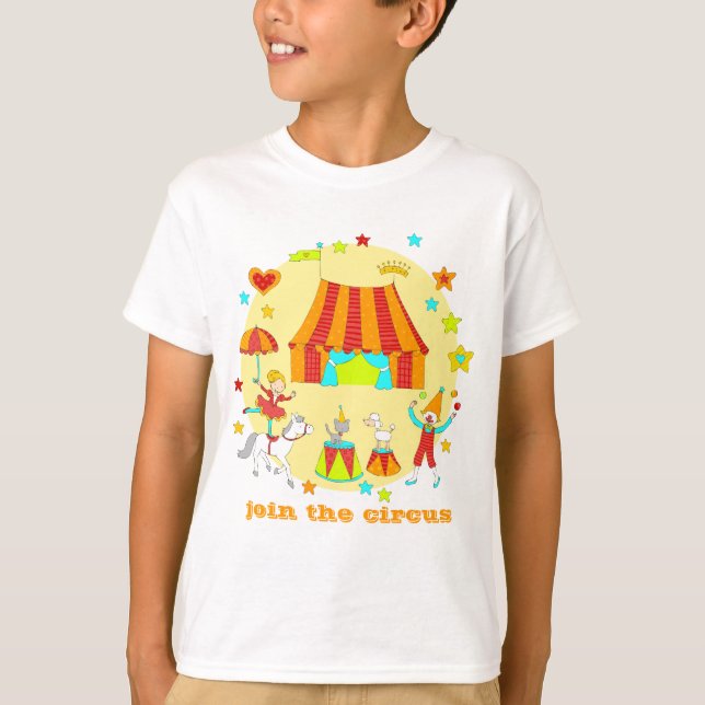 Camiseta Circo del mascota - "únase al circo " (Anverso)