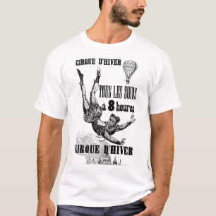 Camiseta Circo francés Acrobat poster Arte de época