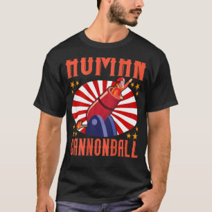 Camiseta Circo y payaso de la huella de la canonbola humana
