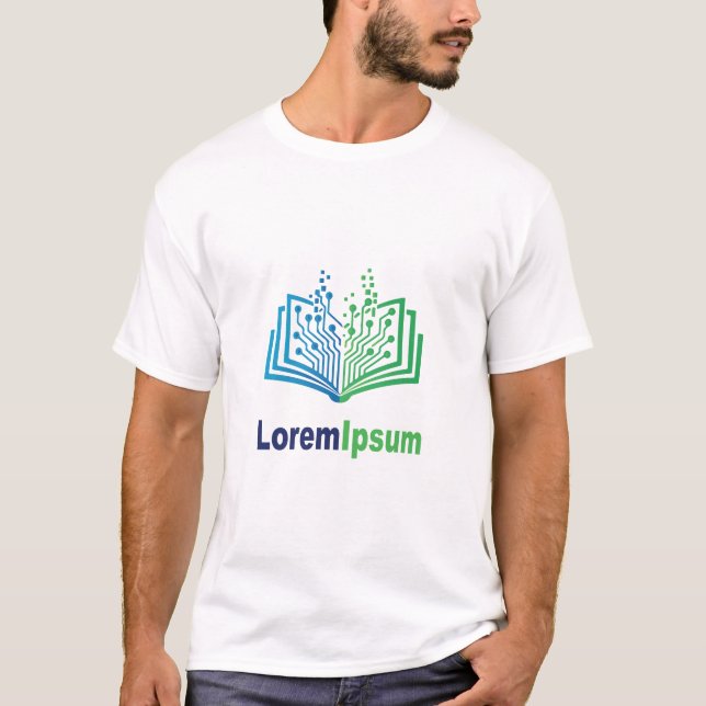 Camiseta Circuit Book Lorem Ipsum Tech Geek Coder T-Shirt (Anverso)