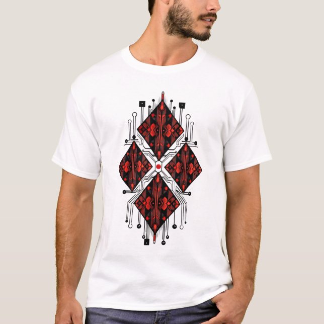 Camiseta Circuito de Diamante Rojo (Anverso)