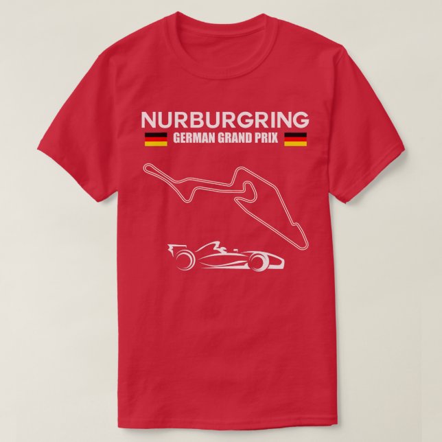 Camiseta Circuito de Nurburgring Carreras de Fórmula Car Ge (Diseño del anverso)