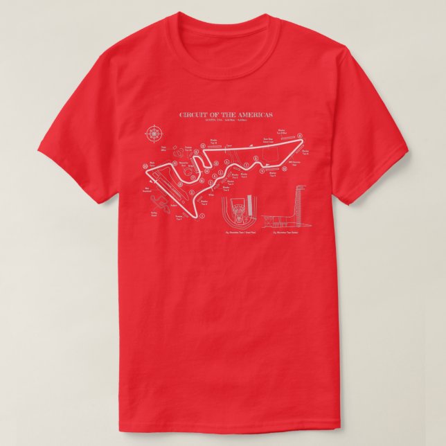 Camiseta Circuito del Esténcil Blanco de las AméricasSin fo (Diseño del anverso)