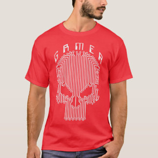 Camiseta Circuito del ordenador del cráneo de gamuza divert