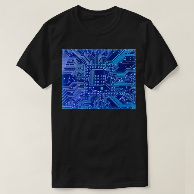 Camiseta Circuito electrónico en la tarjeta de circuito imp (Diseño del anverso)