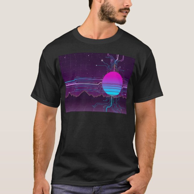 Camiseta Circuitos Del Sol - Vaporwave (Anverso)