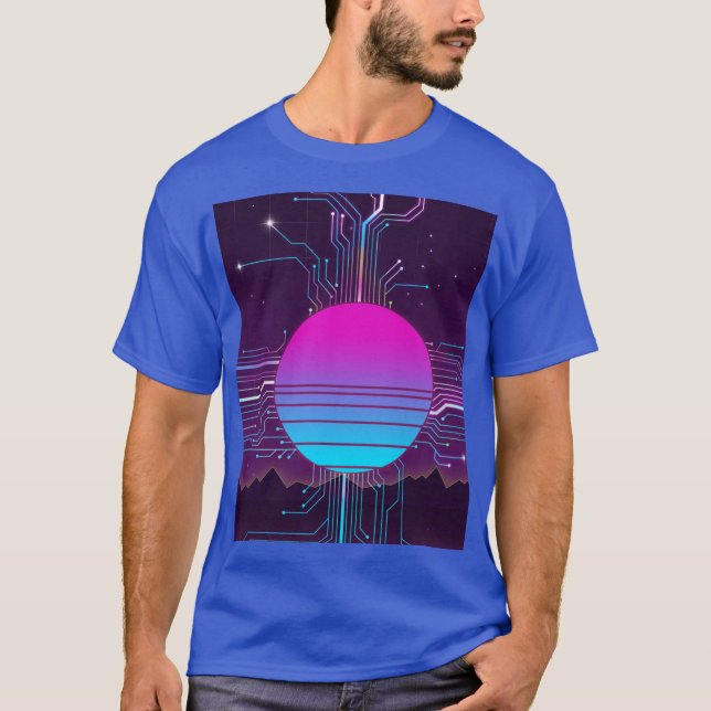 Camiseta Circuitos del Sol Vaporwave (Anverso)