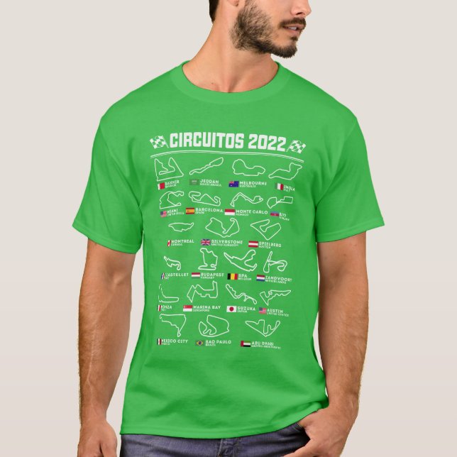 Camiseta Circuits Formula One Cars Spanish gift (Anverso)