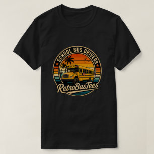 Camiseta circular de conductor de autobús escolar 