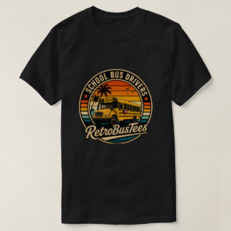 Camiseta circular de conductor de autobús escolar 