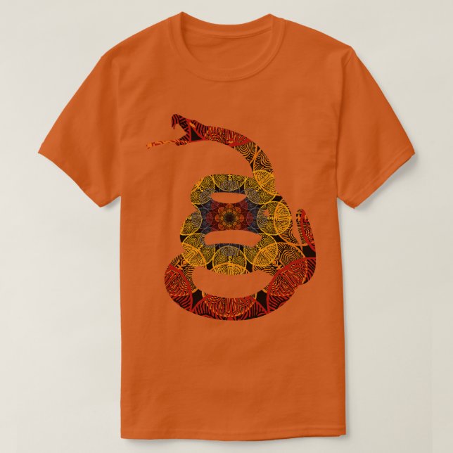 Camiseta Circular de serpiente de Gadsden Patrón de flor me (Diseño del anverso)