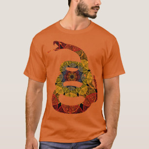 Camiseta Circular de serpiente de Gadsden Patrón de flor me