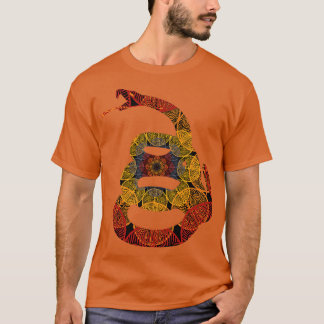 Camiseta Circular de serpiente de Gadsden Patrón de flor me