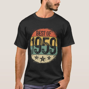Camiseta Circular Vintage Mejor de 1959 64 años  64 cumplea