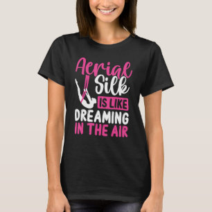 Camiseta Círculo aéreo de bailarina de seda aérea aérea que