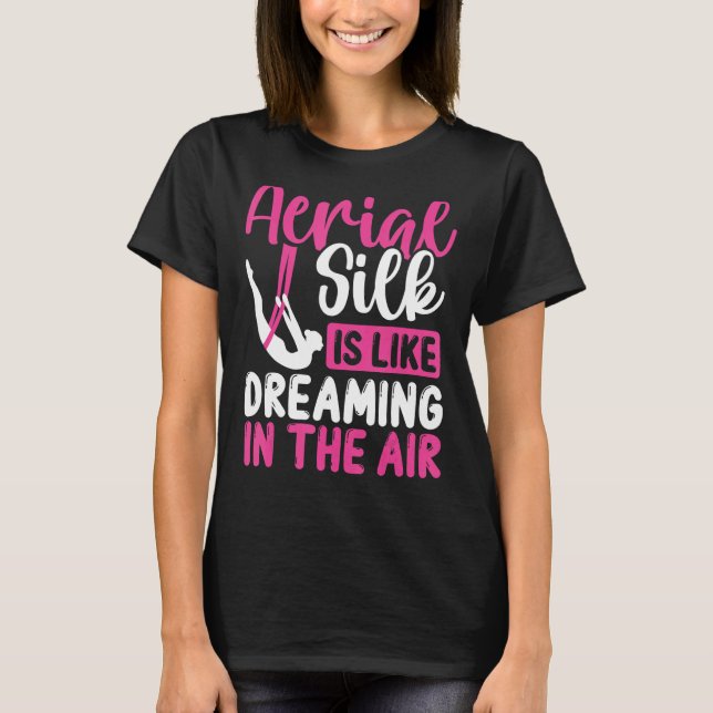 Camiseta Círculo aéreo de bailarina de seda aérea aérea que (Anverso)