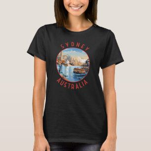 Camiseta Círculo alterado retro de Australia en Sydney