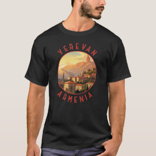 Camiseta Círculo angustiado retro de Ereván en Armenia