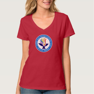 Camiseta Círculo azul medio del logotipo de cáliz TVUUC