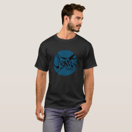Camiseta Círculo azul negro Jesús salva graffiti