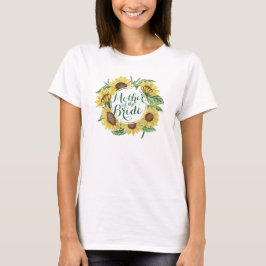 Camiseta Círculo Boda de flor de girasol personalizado