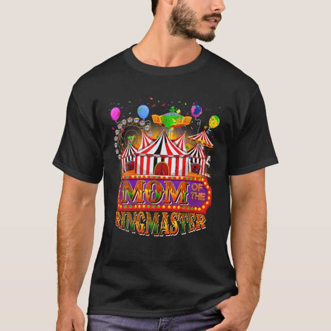 Camiseta Círculo Carnaval Nacimiento Mamá Del Ringmaster Bi (Anverso)
