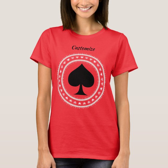 Camiseta Círculo Corazones de negro Thunder_Cove (Anverso)