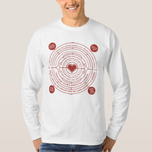 Camiseta Círculo de Afirmaciones Inspiradoras La Bondad Flo