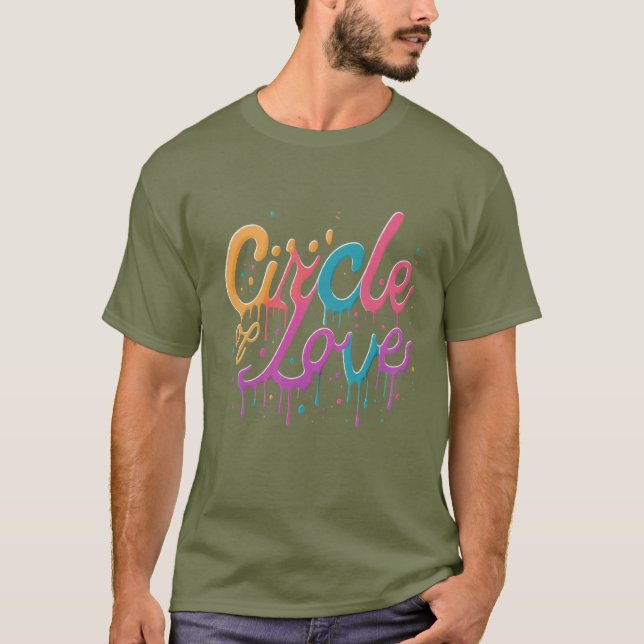 Camiseta Círculo de amor - Diseño sentimental (Anverso)