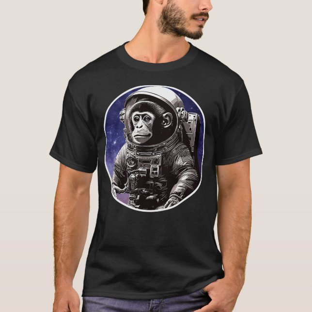 Camiseta Círculo de astronauta de monos (Anverso)