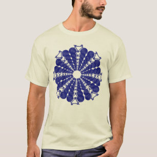 Camiseta círculo de bicicletas azules . inspirado en el cic