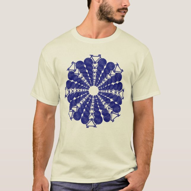 Camiseta círculo de bicicletas azules . inspirado en el cic (Anverso)