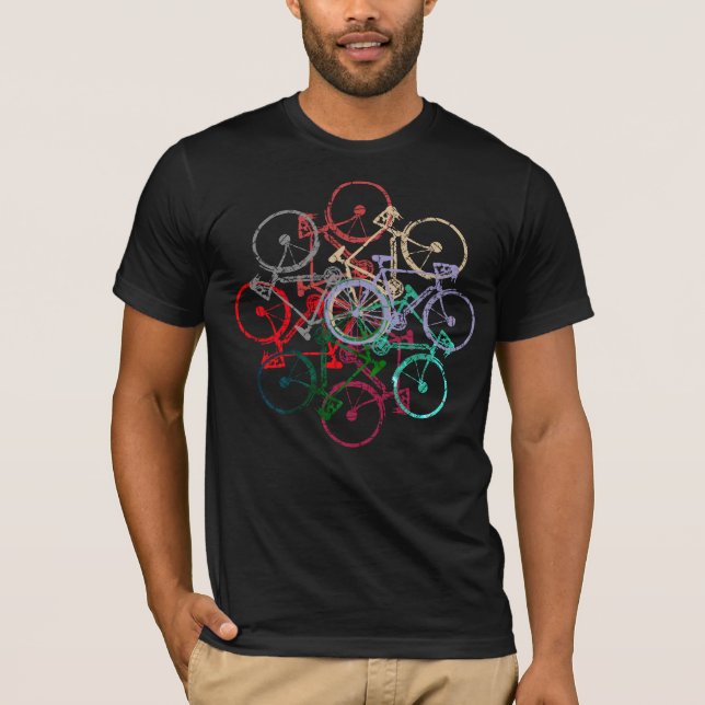 Camiseta Círculo de bicicletas de color (Anverso)