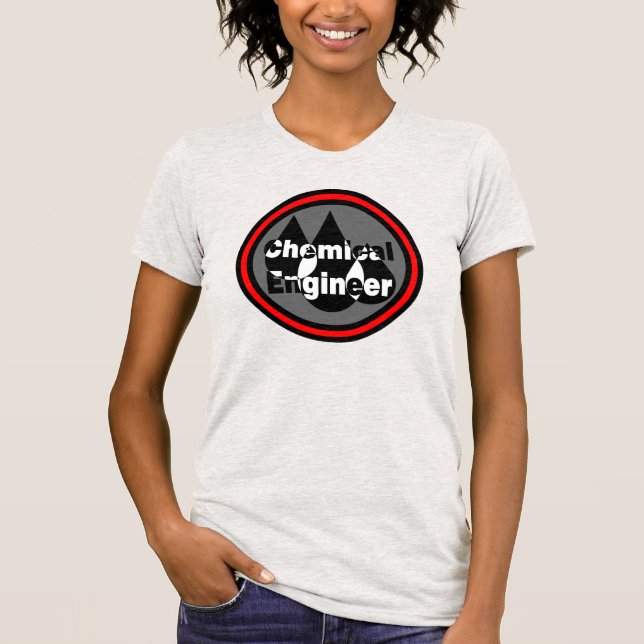 Camiseta Círculo de caídas de ingeniero químico (Anverso)