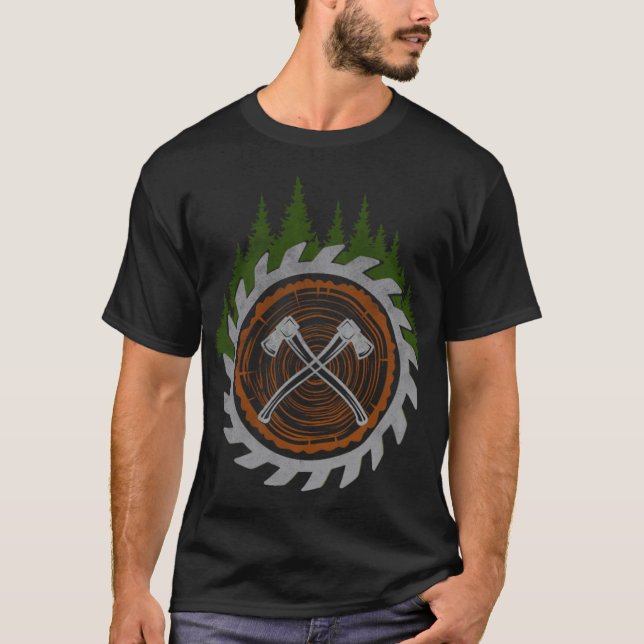 Camiseta Círculo de carpintería Saw , cumpleaños de barco p (Anverso)
