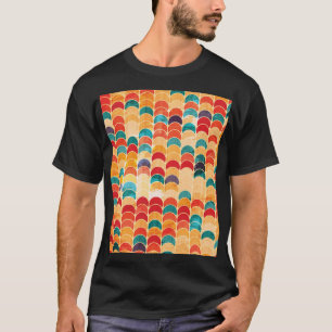 Camiseta Círculo De Colores: Grunge Patrón Sin Marea.