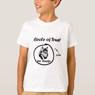 Camiseta Círculo De Confianza Mi Huskie Tú Diciendo Gracios