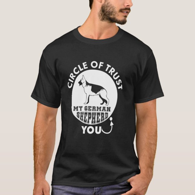 Camiseta Círculo De Confianza Mi Pastor Alemán Tú (Anverso)