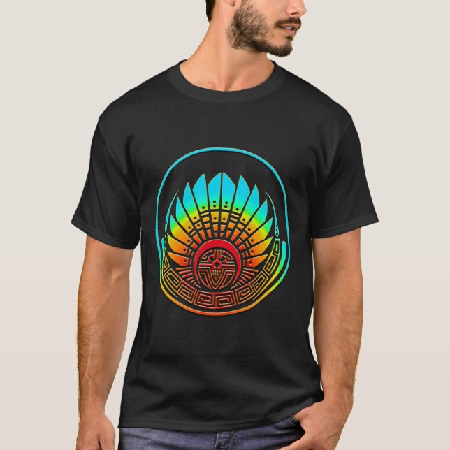 Camiseta Círculo de cultivo - Máscara maya - Quetzalcoatl (Anverso)