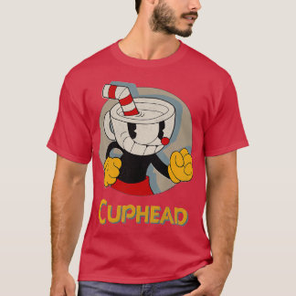 Camiseta Círculo de Cuphead Perfil de Sombra Vintage famili