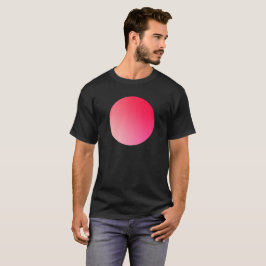 Camiseta Círculo de degradado rojo con viñeta de diseño abs