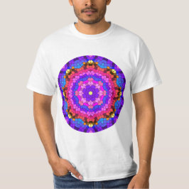 Camiseta Círculo de diseño de mosaico colorido