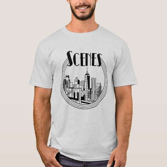 Camiseta Círculo de escenas Skyline (Anverso)